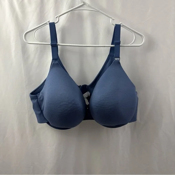 Cacique Back Smoother Lightly Lined Full Coverage Bra 42DD Blue - Picture 2 of 11